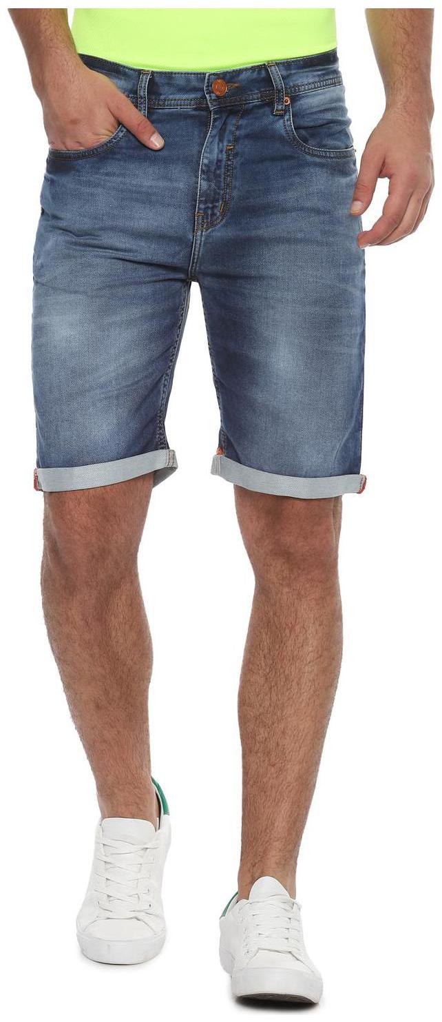 

People Men Blue Regular Fit Regular Shorts