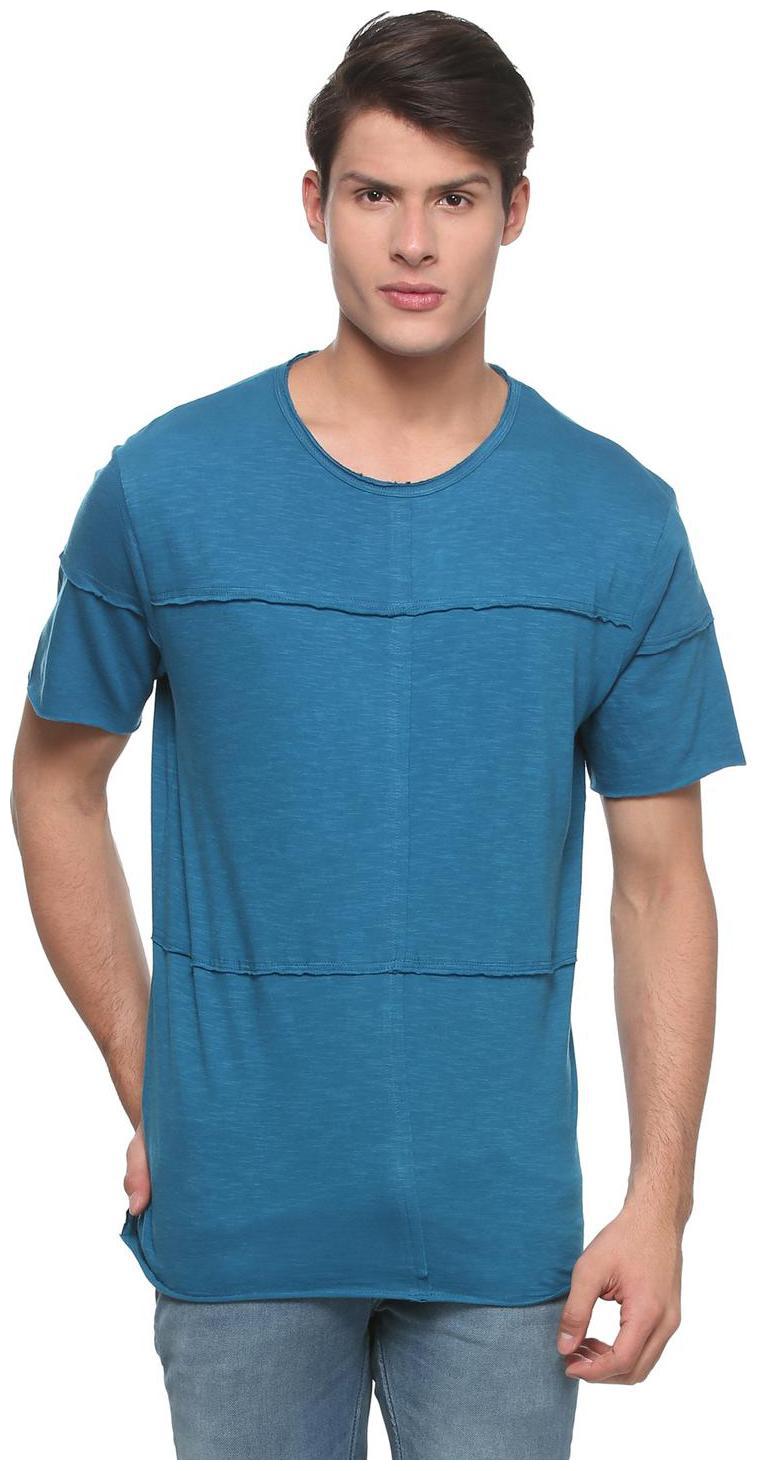 

People Men Blue Regular fit Cotton Round neck T-Shirt - Pack Of 1
