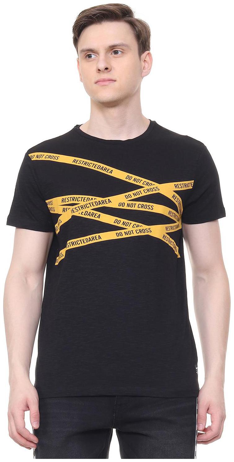 

People Men Black Regular fit Cotton Round neck T-Shirt - Pack Of 1