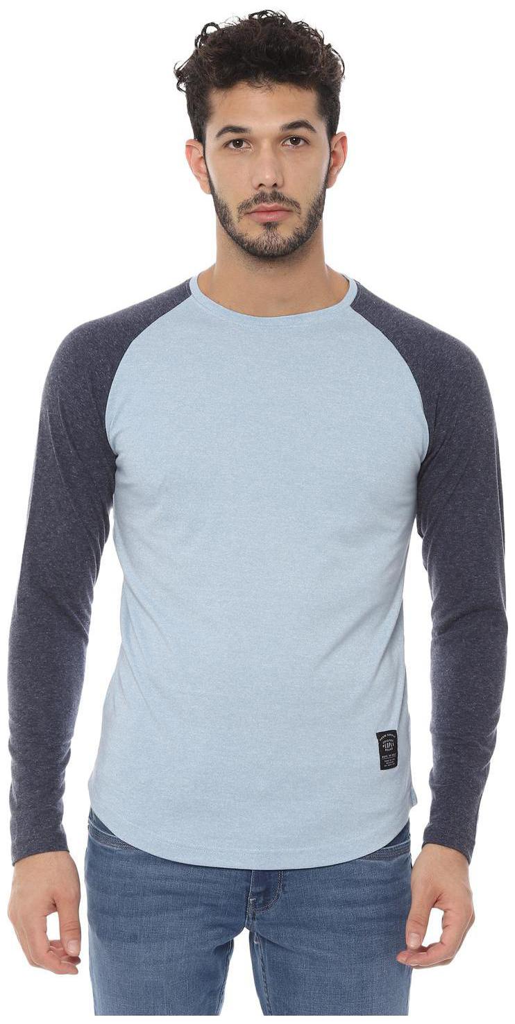 

People Men Blue Regular fit Cotton Round neck T-Shirt - Pack Of 1