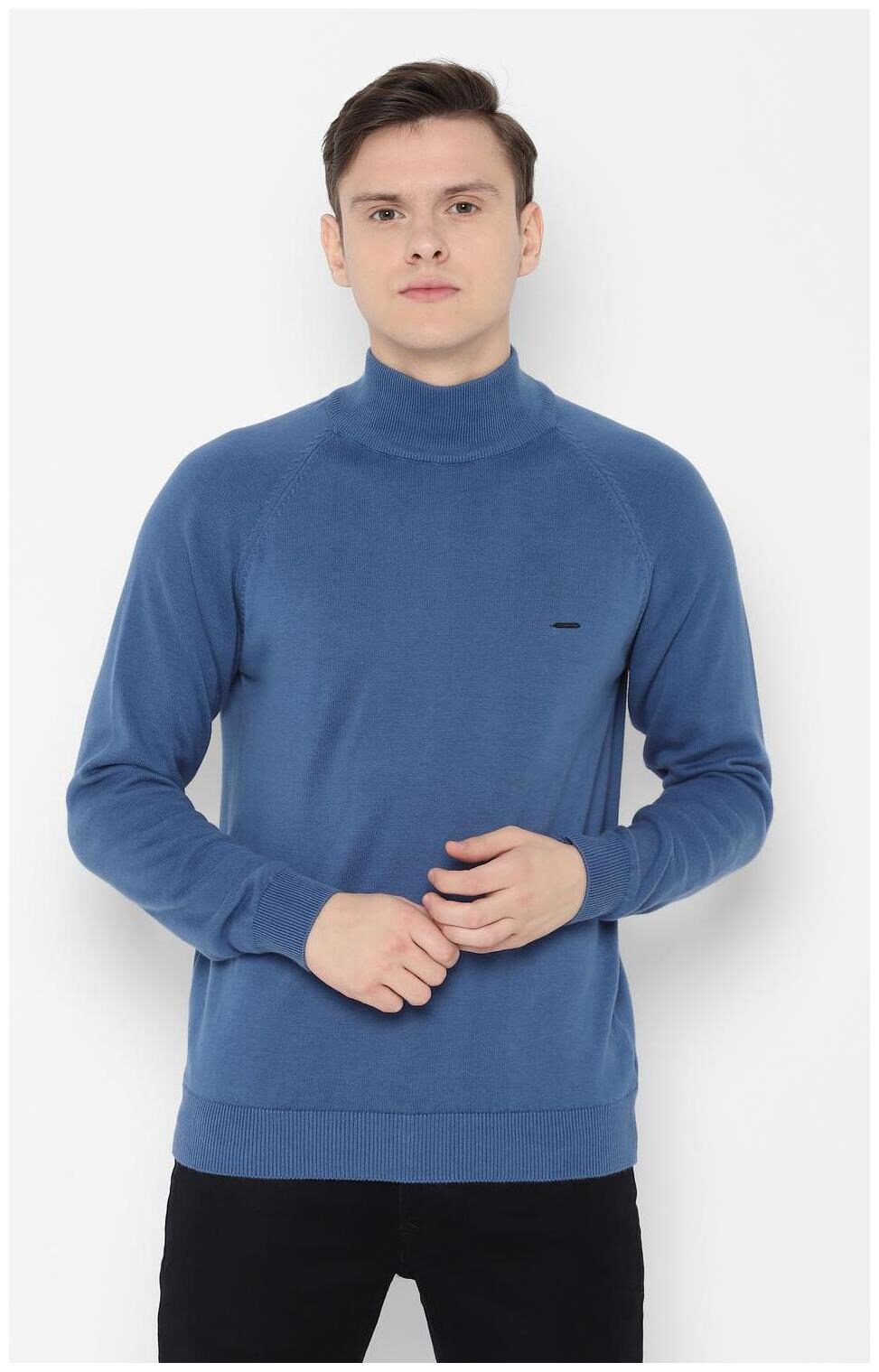 

People Men Cotton Pullover Blue