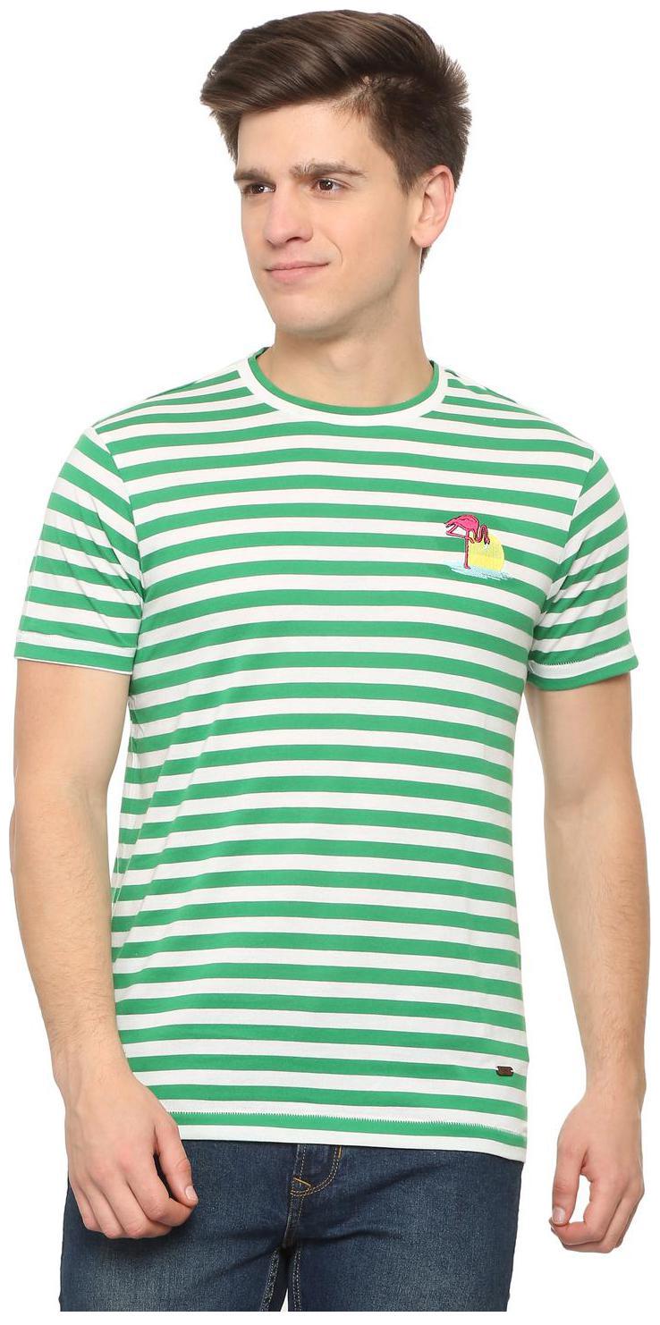 

People Men Green Regular fit Cotton Blend Round neck T-Shirt - Pack Of 1