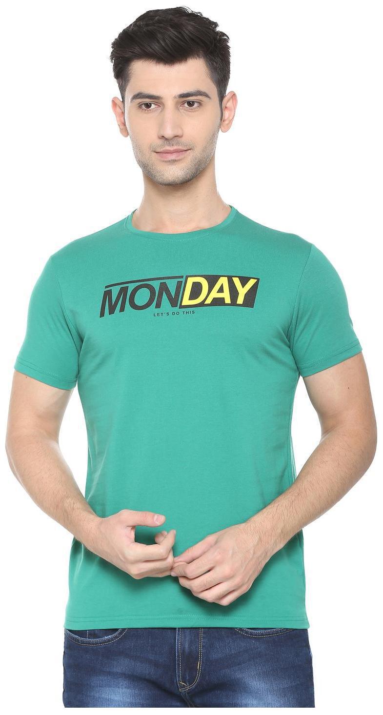 

People Men Green Regular fit Cotton Blend Round neck T-Shirt - Pack Of 1