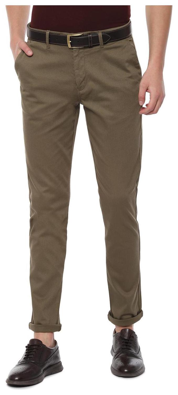 

People Men Green Textured Regular fit Regular trousers