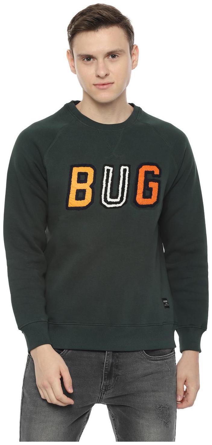

People Men Green Round neck Sweatshirt