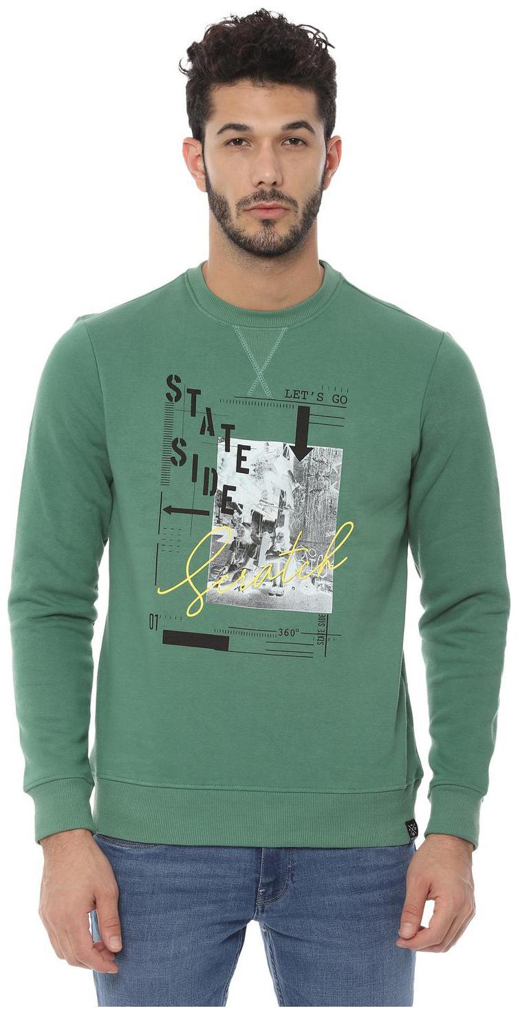 

People Men Green Round neck Sweatshirt