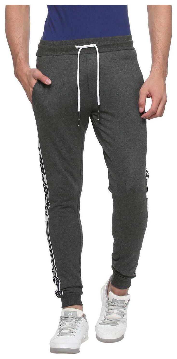 

People Men Grey Solid Regular fit Joggers