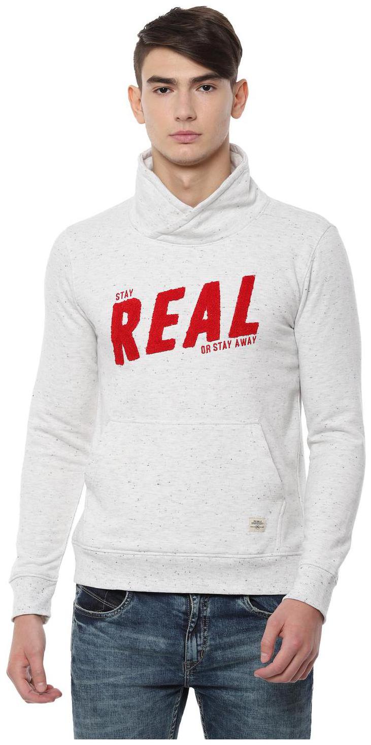 

People Men Grey Turtle neck Sweatshirt