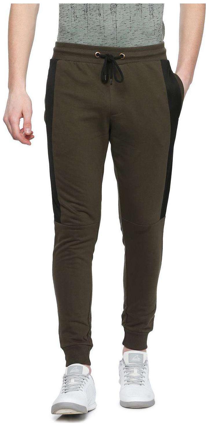 

People Men Green Solid Regular fit Track pants