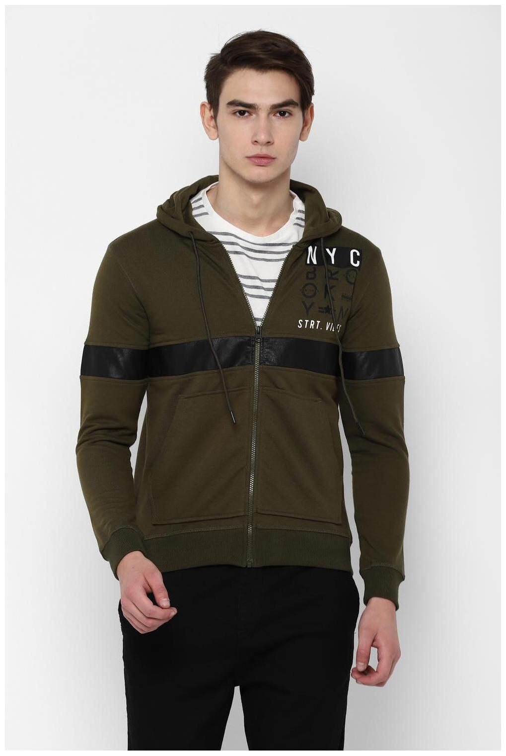 

People Men Green Hooded Hoodie