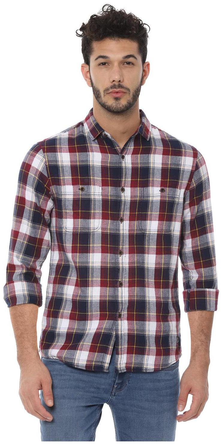 

People Men Multi Checked Regular Fit Casual Shirt