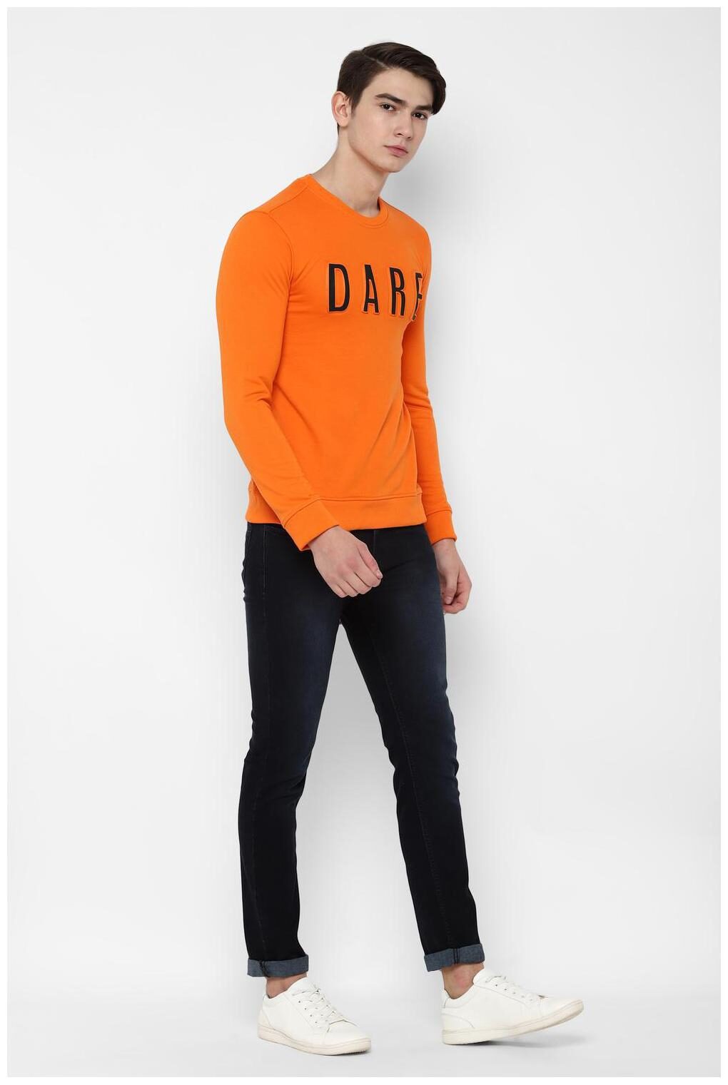 

People Men Navy Blue Regular Fit Jeans