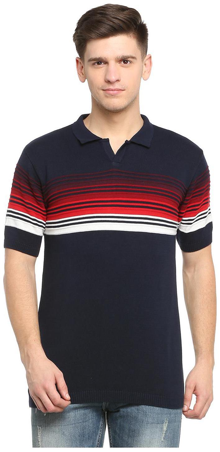 

People Men Navy blue Regular fit Cotton Round neck T-Shirt - Pack Of 1