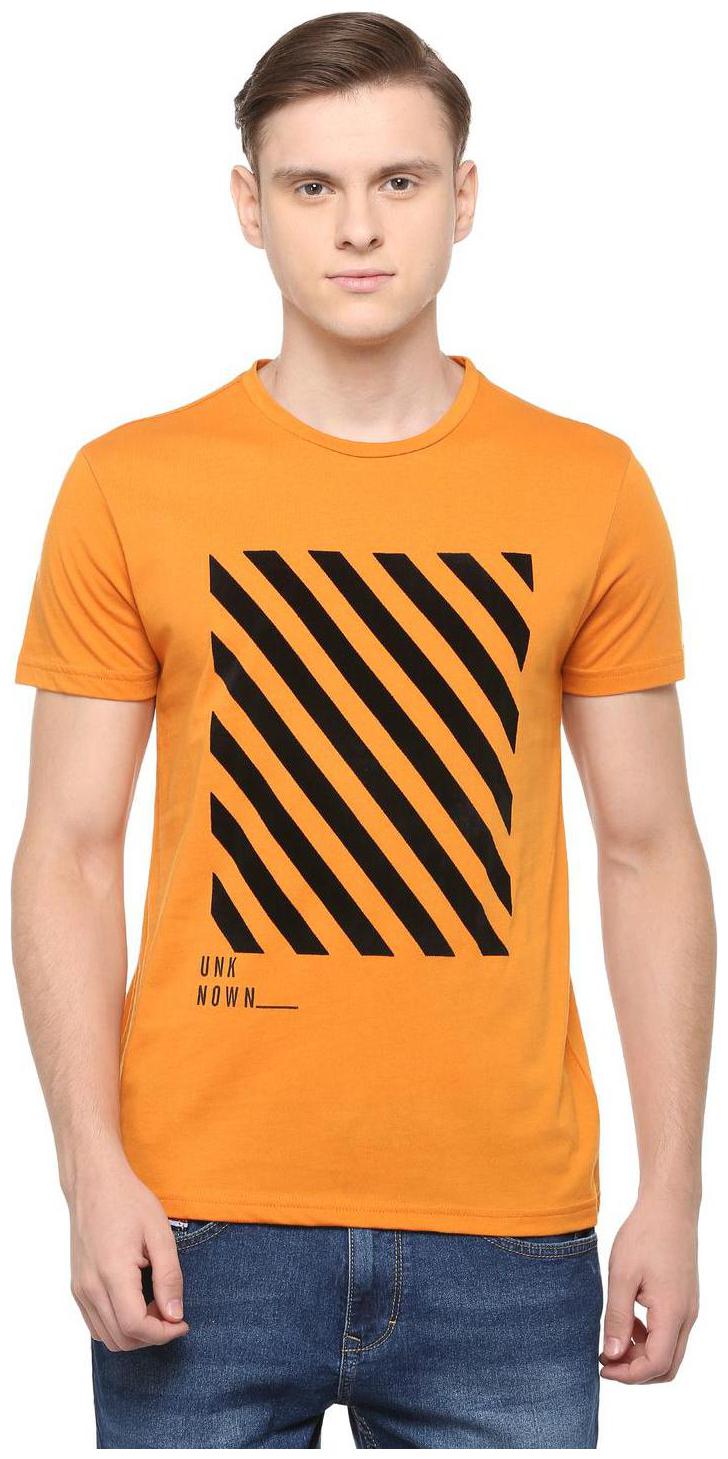 

People Men Orange Regular fit Cotton Blend Round neck T-Shirt - Pack Of 1