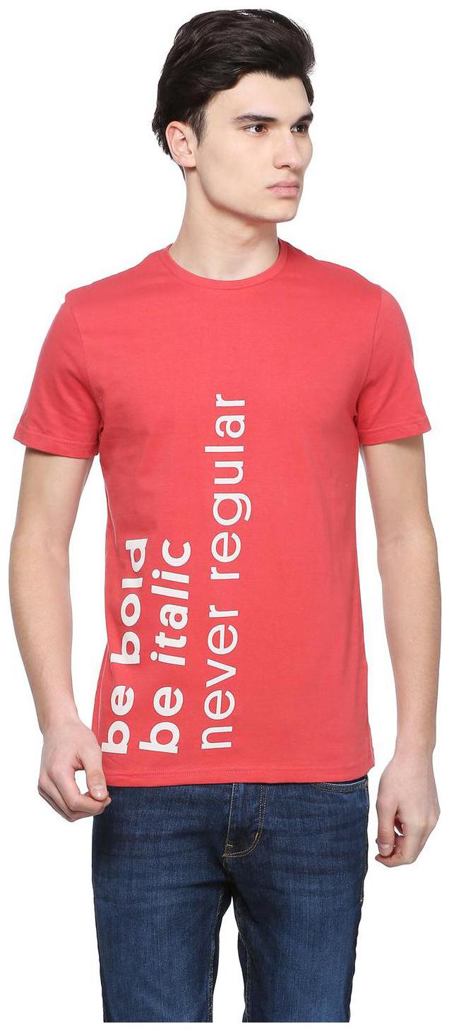 

People Men Pink Regular fit Cotton Round neck T-Shirt - Pack Of 1