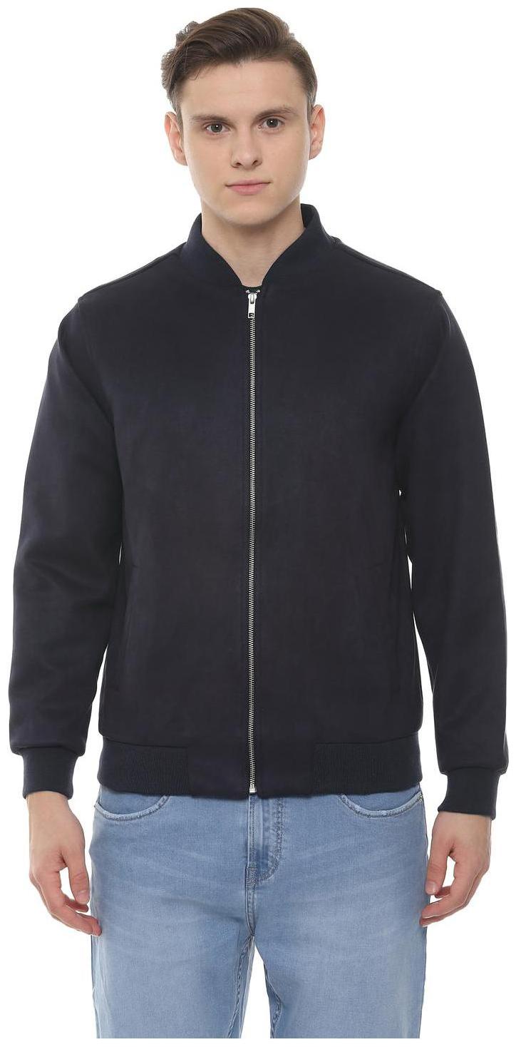 

People Men Polyester Bomber Jacket Blue