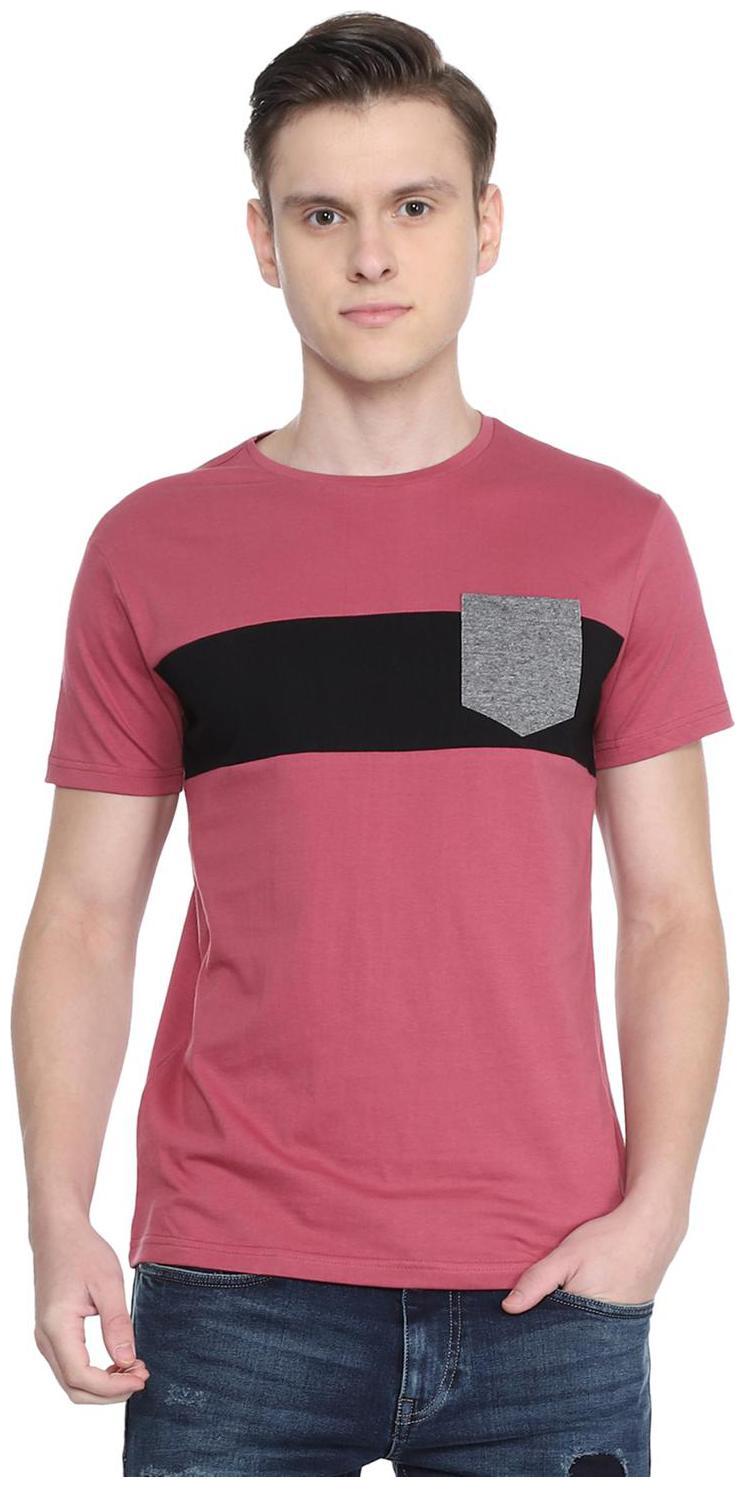 

People Men Pink Slim fit Cotton Round neck T-Shirt - Pack Of 1
