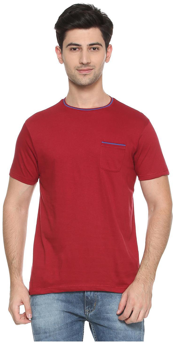 

People Men Red Regular fit Cotton Round neck T-Shirt - Pack Of 1