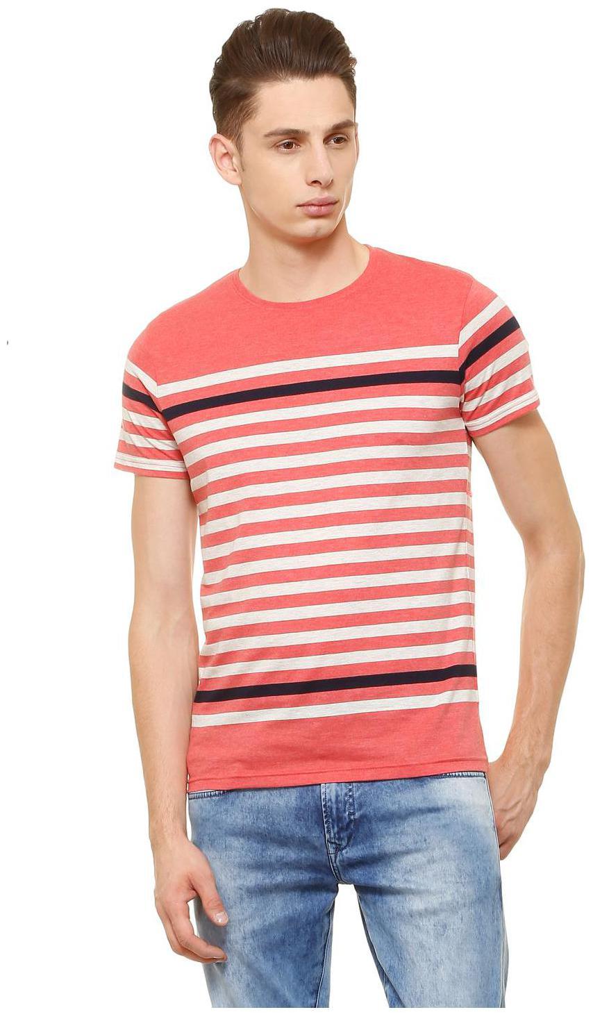 

People Men Red Regular fit Cotton Blend Round neck T-Shirt - Pack Of 1