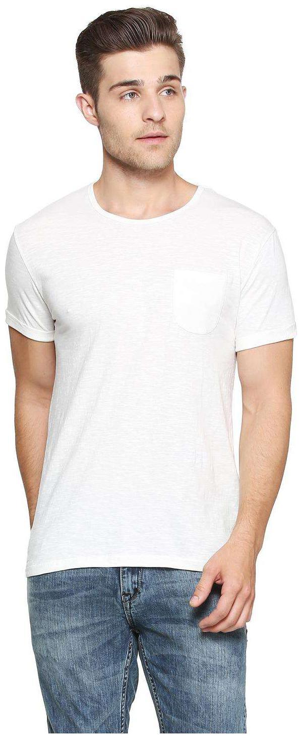 

People Men White Regular fit Cotton Round neck T-Shirt - Pack Of 1