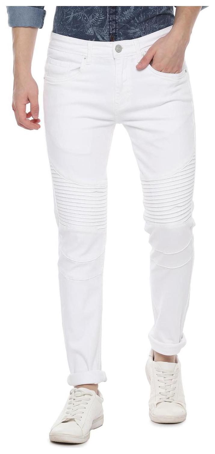 

People Men White Regular Fit Jeans