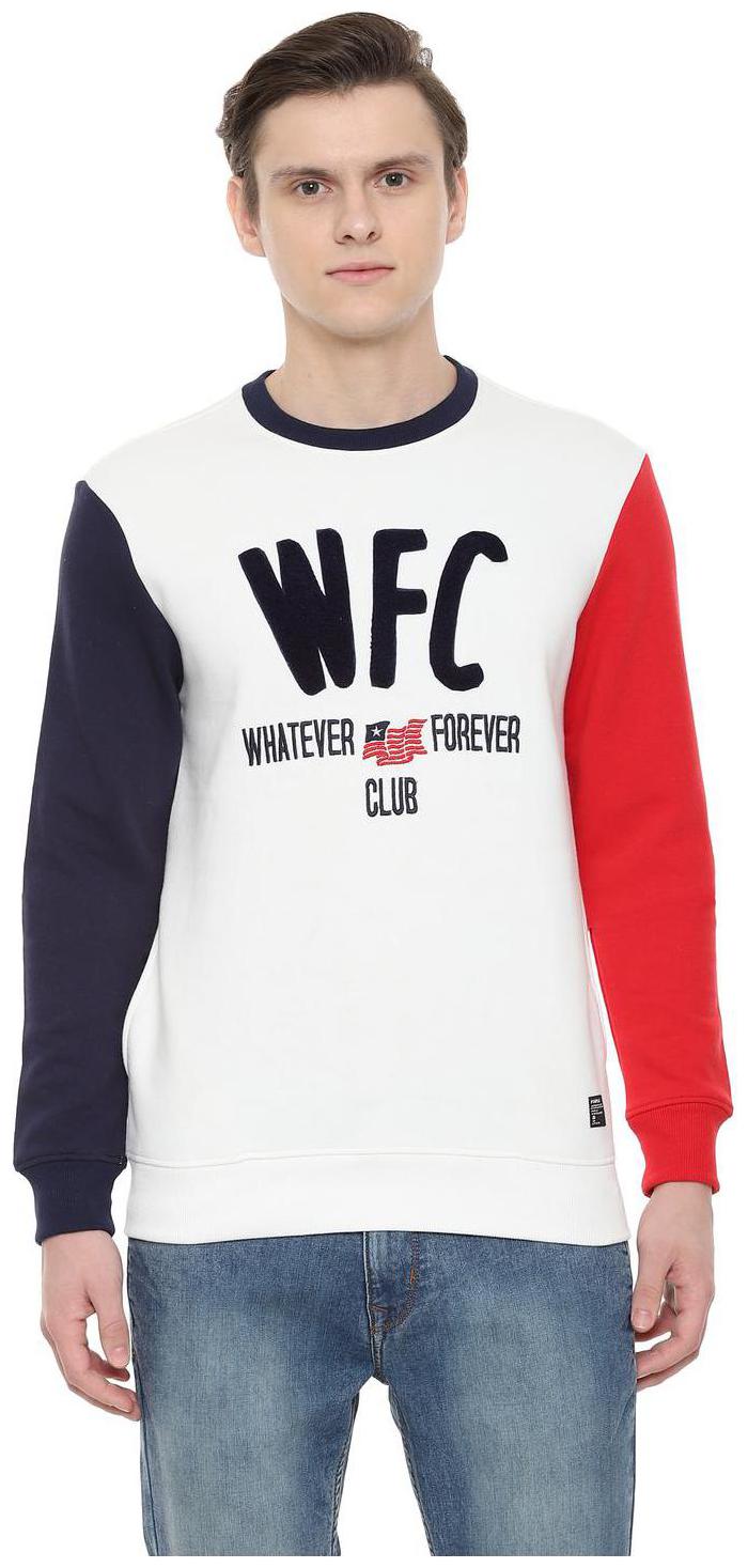 

People Men White Round neck Sweatshirt