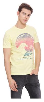 

People Men Yellow Regular fit Cotton Round neck T-Shirt - Pack Of 1