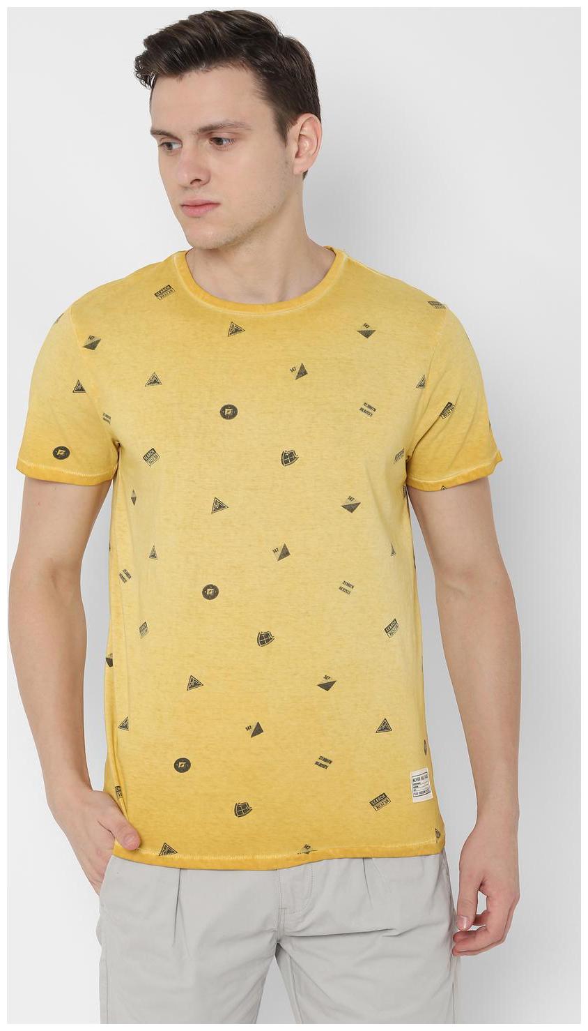 

People Men Yellow Regular fit Cotton Round neck T-Shirt - Pack Of 1