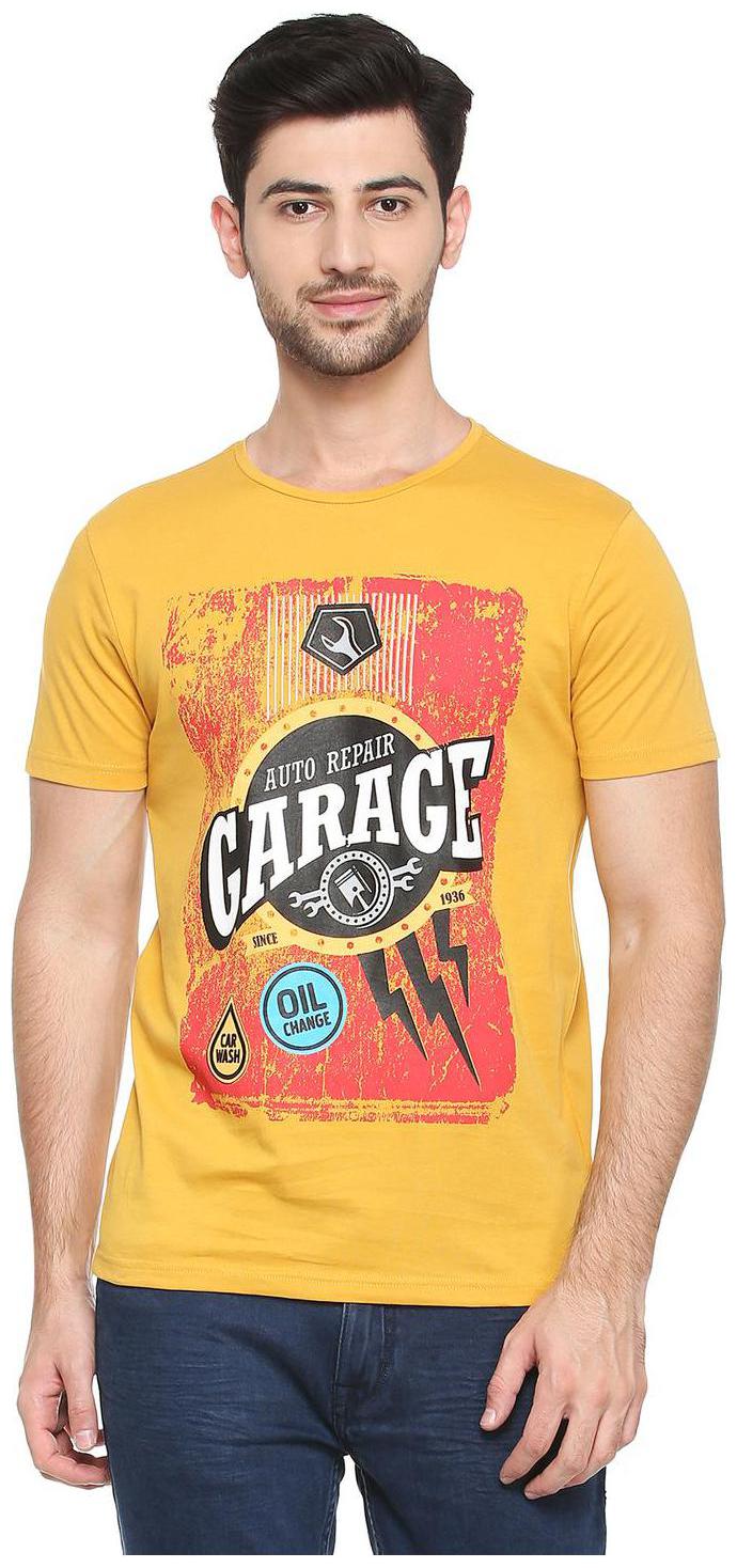 

People Men Yellow Regular fit Cotton Round neck T-Shirt - Pack Of 1