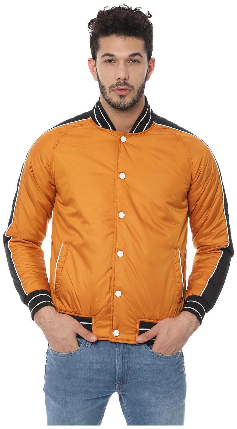 

People Men Yellow Solid Bomber jacket