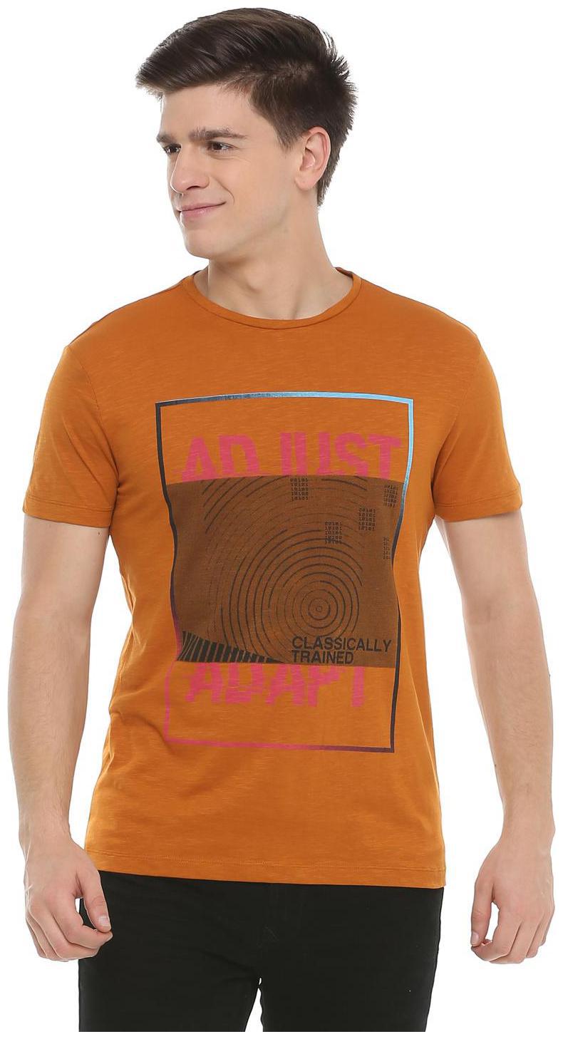 

People Men Yellow Regular fit Cotton Round neck T-Shirt - Pack Of 1