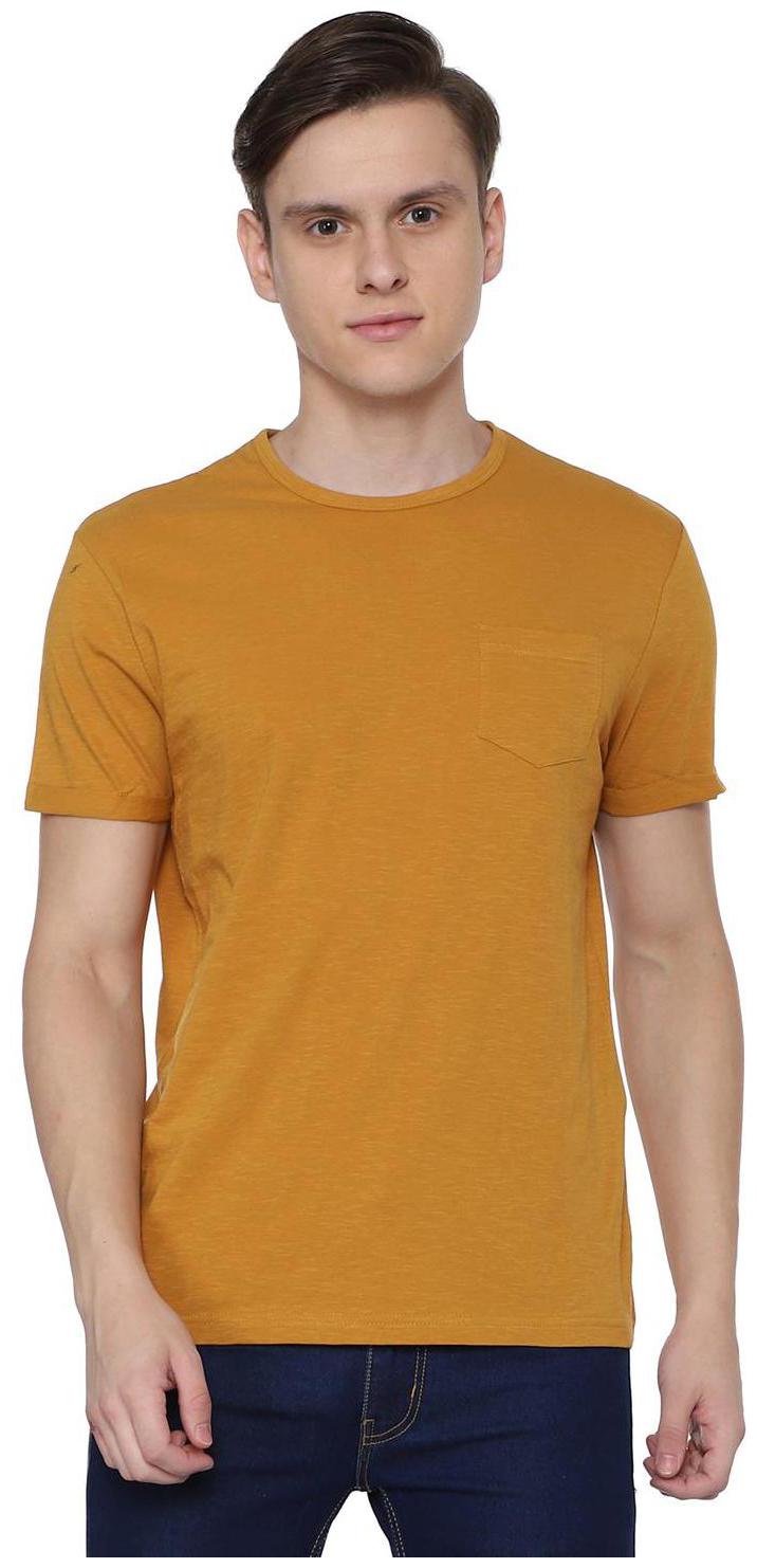 

People Men Yellow Regular fit Polyester Round neck T-Shirt - Pack Of 1