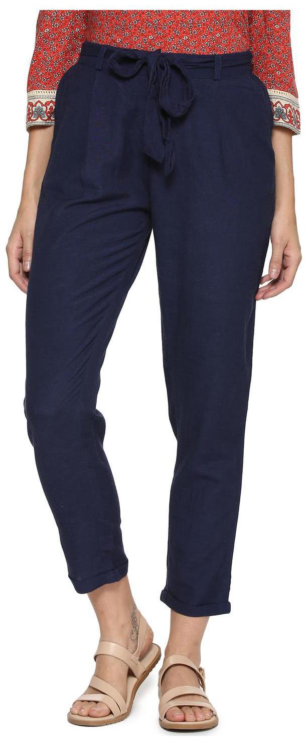 

People Navy Casual Pants