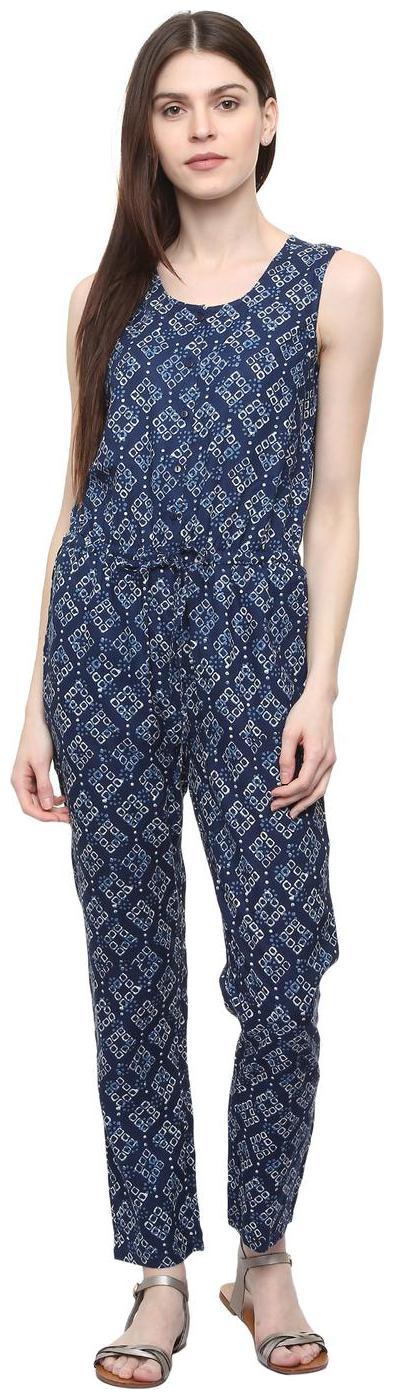 

People Printed Jumpsuit - Blue