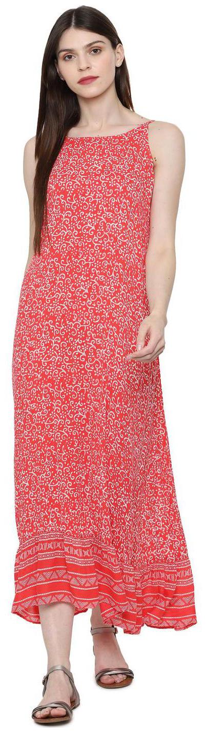 

People Red Printed Maxi dress
