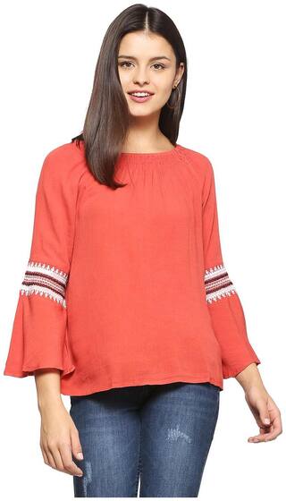 People Women Geometric Cape top - Red