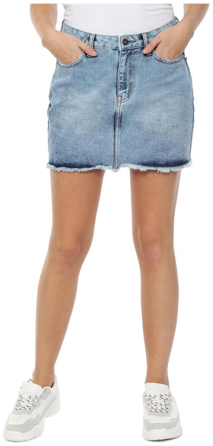 

People Self design Straight skirt Mini Skirt - Blue