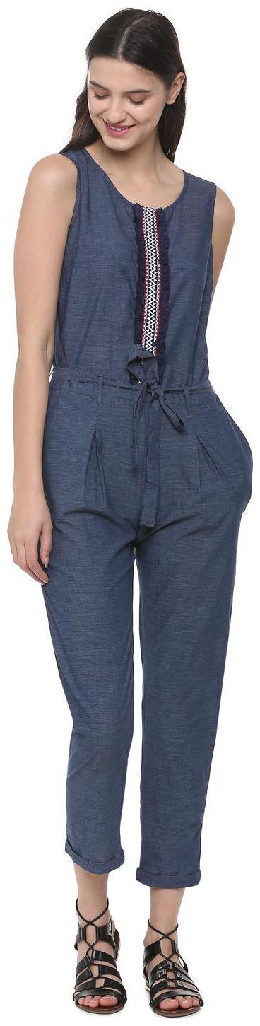 

People Solid Jumpsuit - Blue