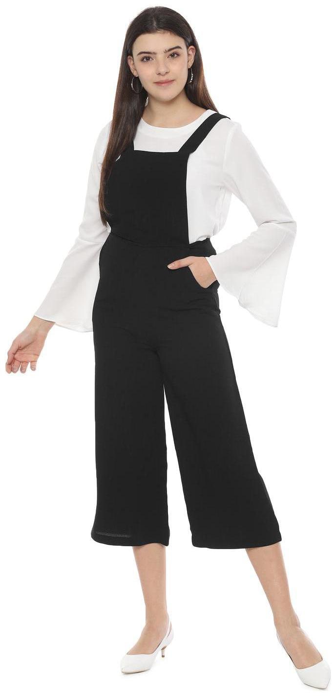 

People Solid Dungaree - Black