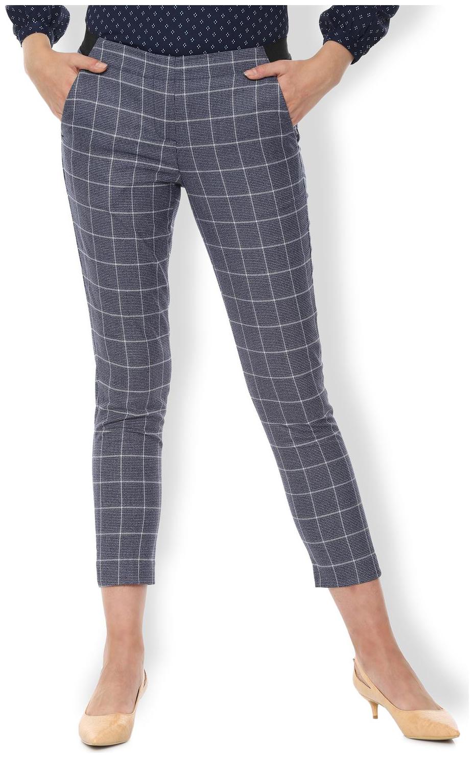 

Van Heusen Women Blue Regular fit Regular trousers
