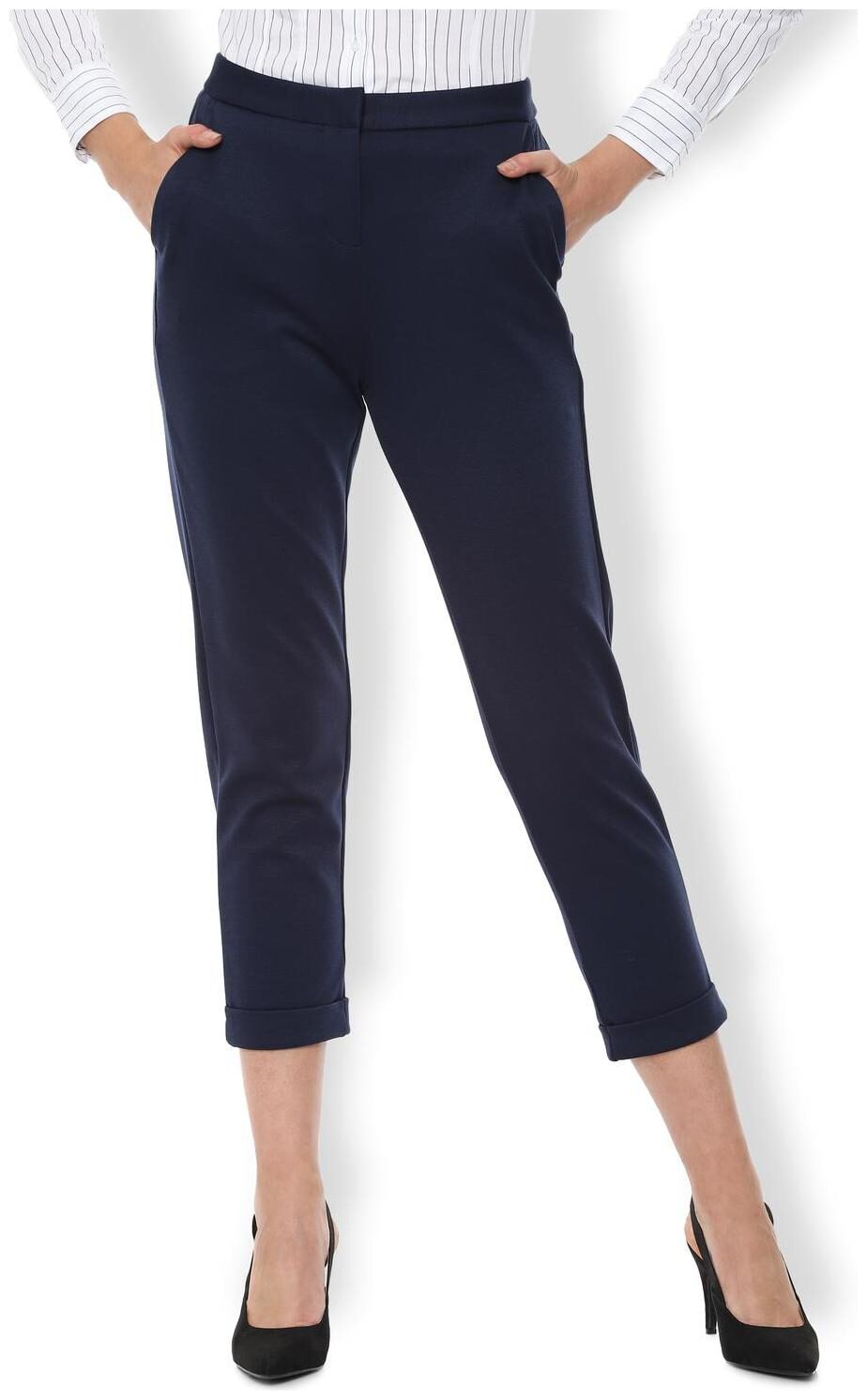 

Van Heusen Women Blue Regular fit Regular trousers