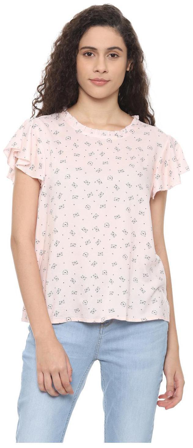 

People Women Printed Regular top - Pink