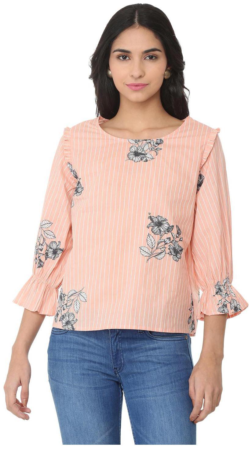 

People Women Striped Regular top - Pink