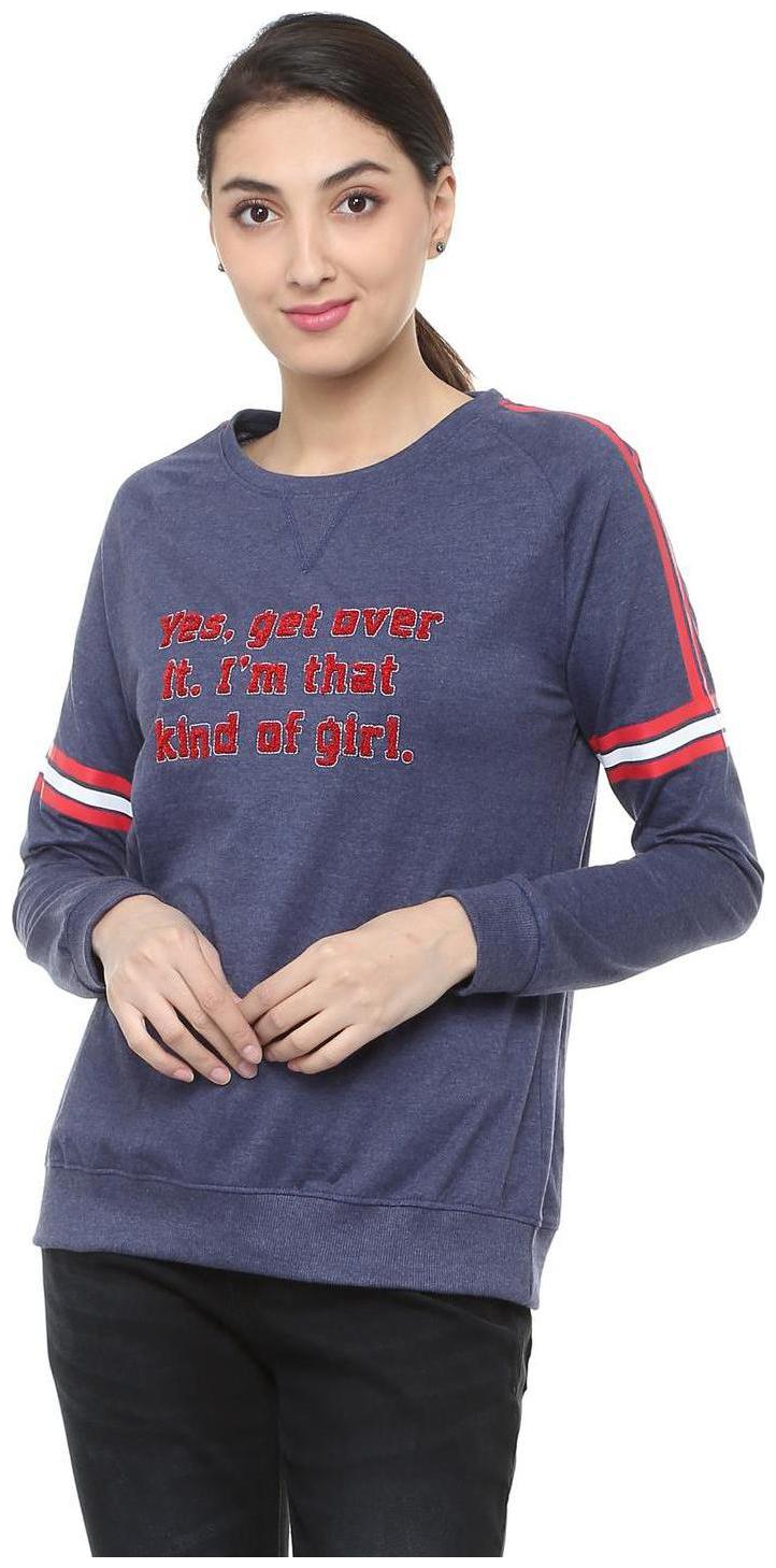 

People Women Self design Regular tunic - Blue