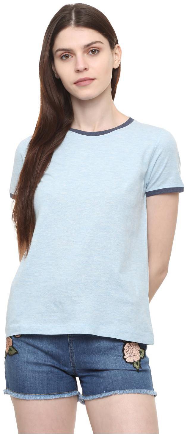

People Women Printed Regular top - Blue