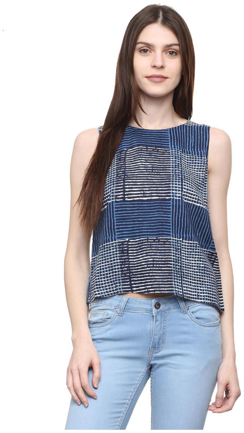 

People Women Striped Regular top - Blue