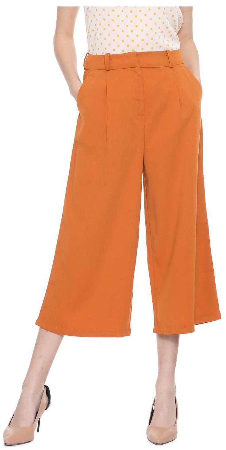 

People Women Orange Regular fit Cullotes
