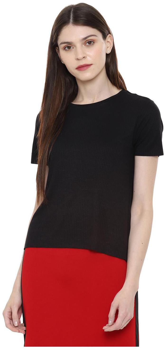 

People Women Solid Regular top - Black
