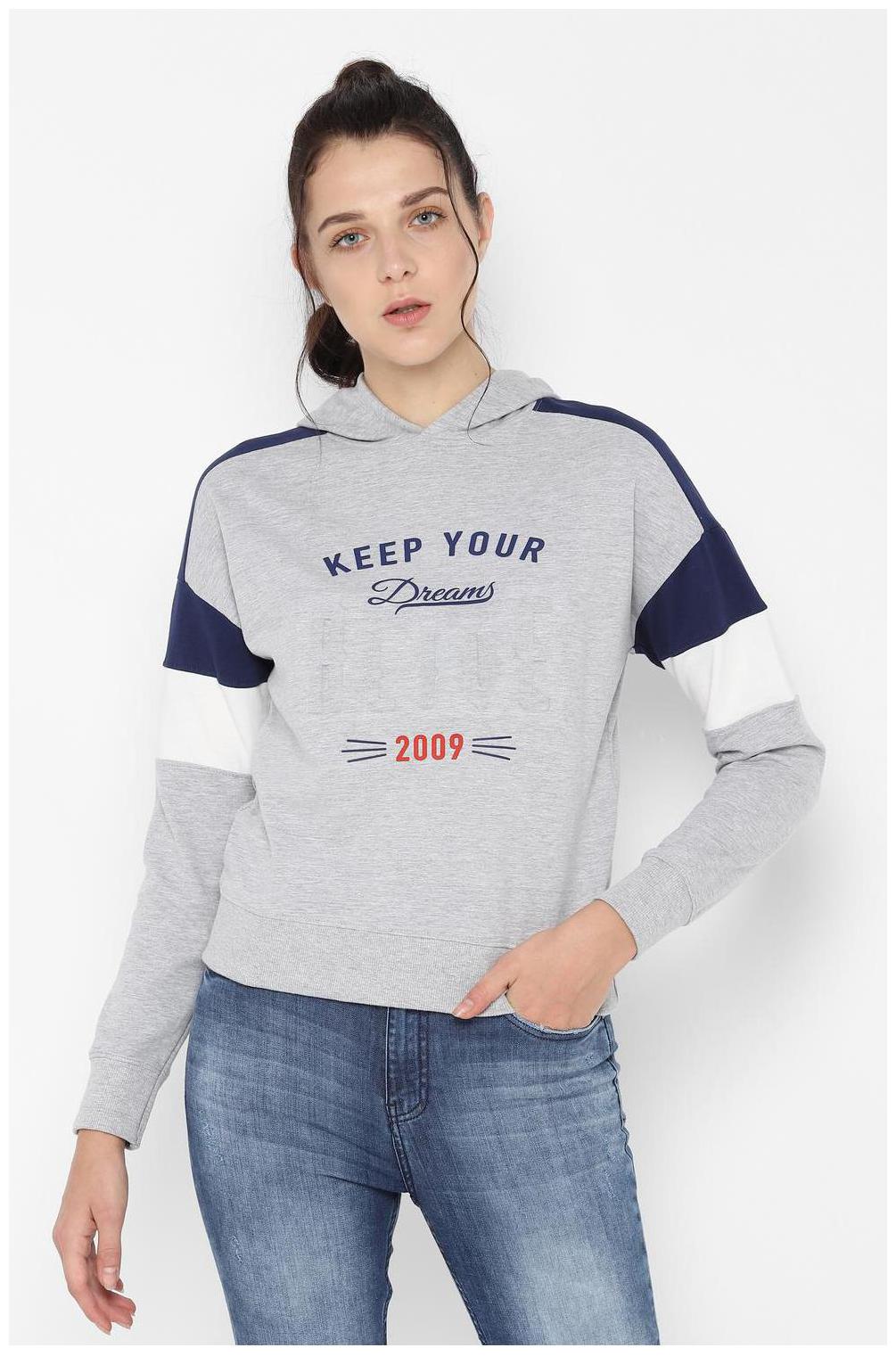 

People Women Printed Sweatshirt - Grey