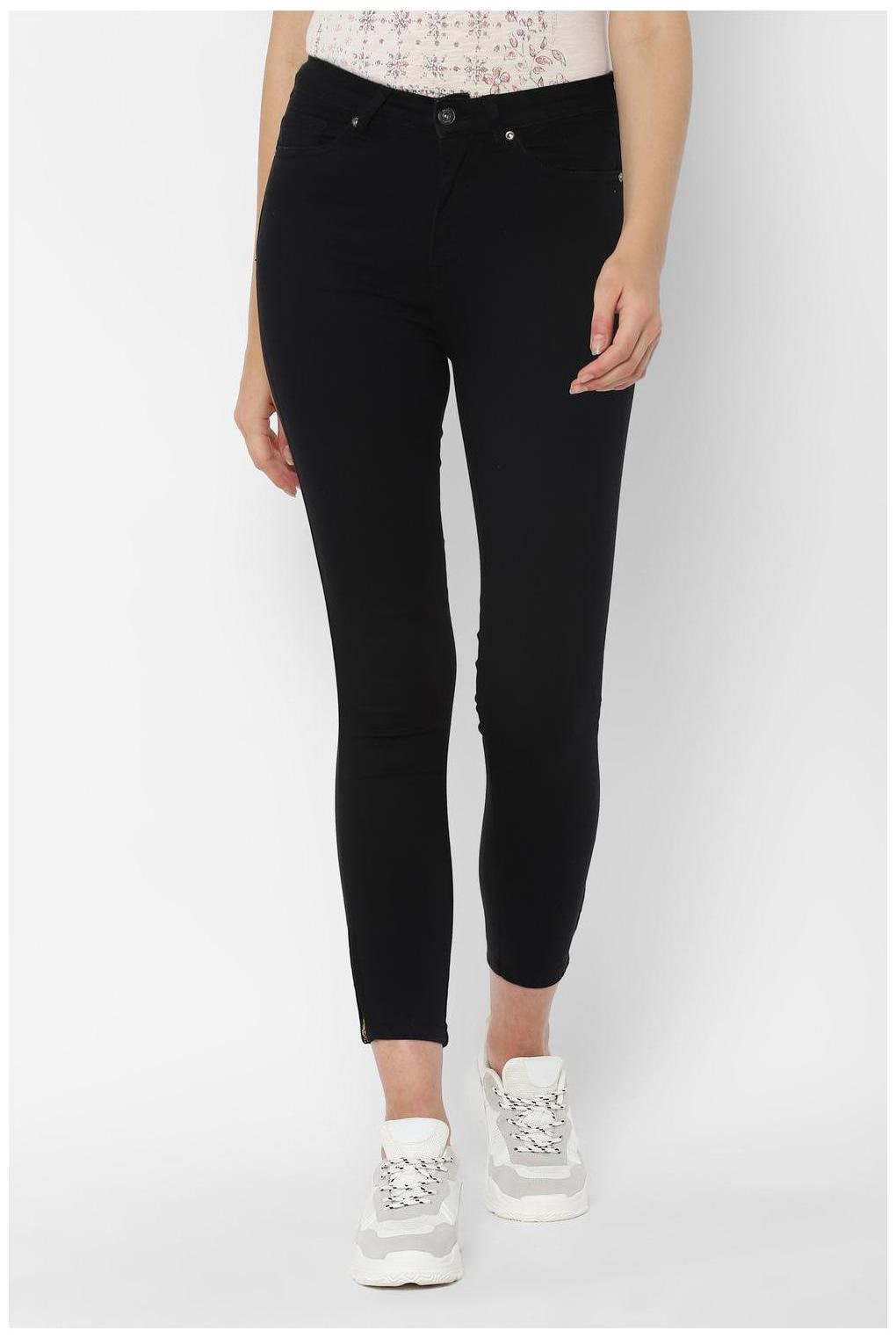 

People Women Black Straight fit Jeans